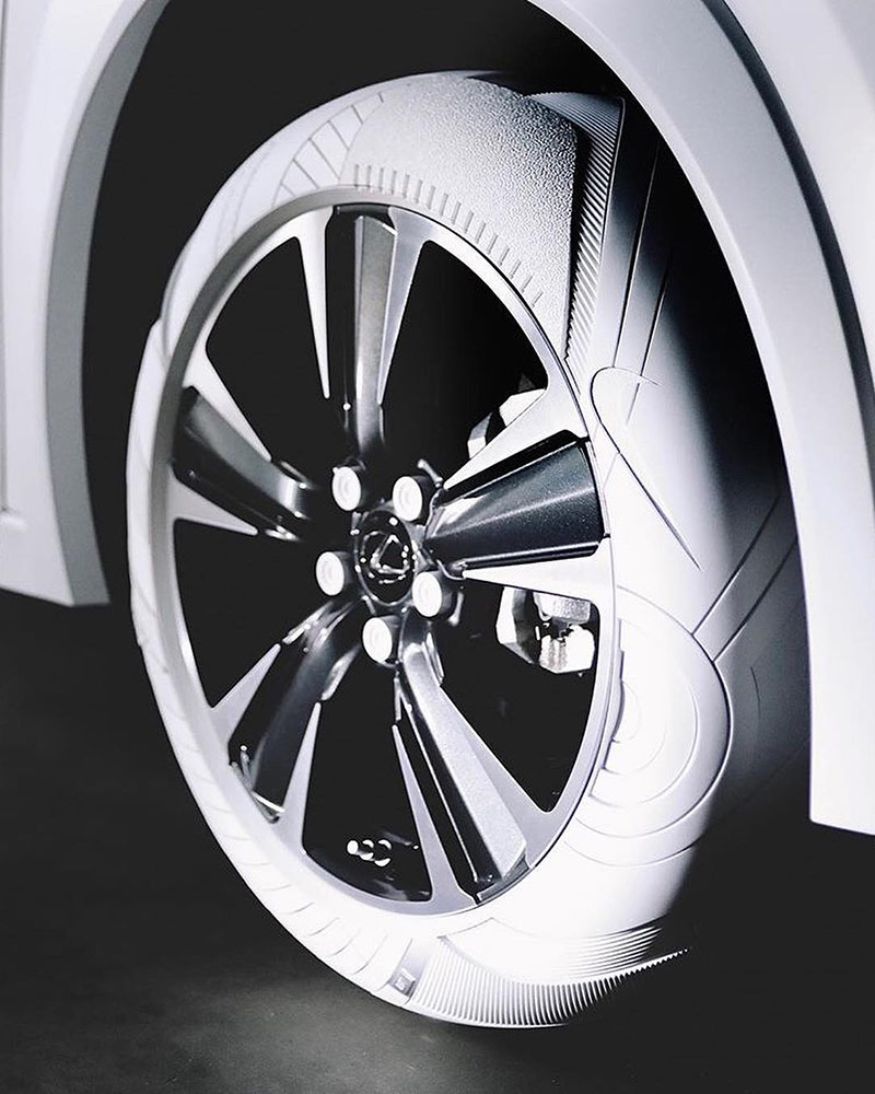 , John Ellioit x Lexus reveals AIR FORCE 1 inspired car tyres at NYFW show