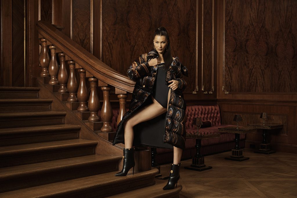 , Bella Hadid showcasing Kith x Versace&#8217;s Collaboration Collection