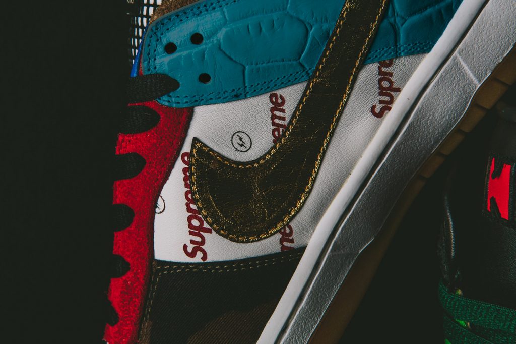 , Nike SB DUNK Low &#8220;What the SUPREME&#8221; by Bespoke Industries