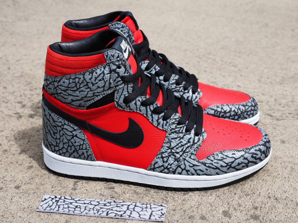 , Nike Air Jordan 1 Shark Skin Elephant Print “1994” by BespokeIND