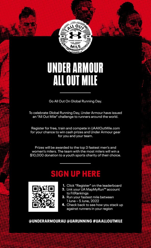 All Out Mile Challenge, Under Armour ‘All Out Mile’ Challenge