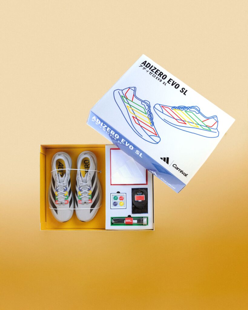 CARNIVAL adidas Adizero evo, CARNIVAL&reg; x adidas Adizero EVO SL ‘The Grey Console’